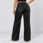 Black jeans, Back three-quarter, hand on hip