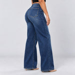 Dark Blue jeans, Side view