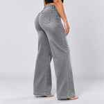 Gray jeans, Side view